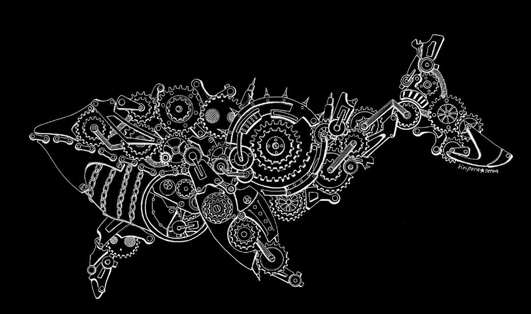 Riripoca Satoa おはようございます 今日も頑張りましょ 完成 くじら スチームパンク イラスト 歯車イラスト くじら ペン画 絵師さんとつながりたい 絵柄好みって人にフォローされたい T Co E8mcvagr8t Twitter