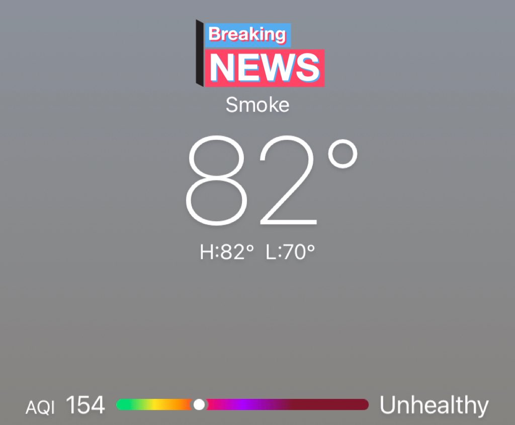 i have NEVER seen the weather say “smoke”

we are experiencing dangerous aqi because of the fires in canada all the way in minnesota; this is nuts https://t.co/9uozyVYOZ6