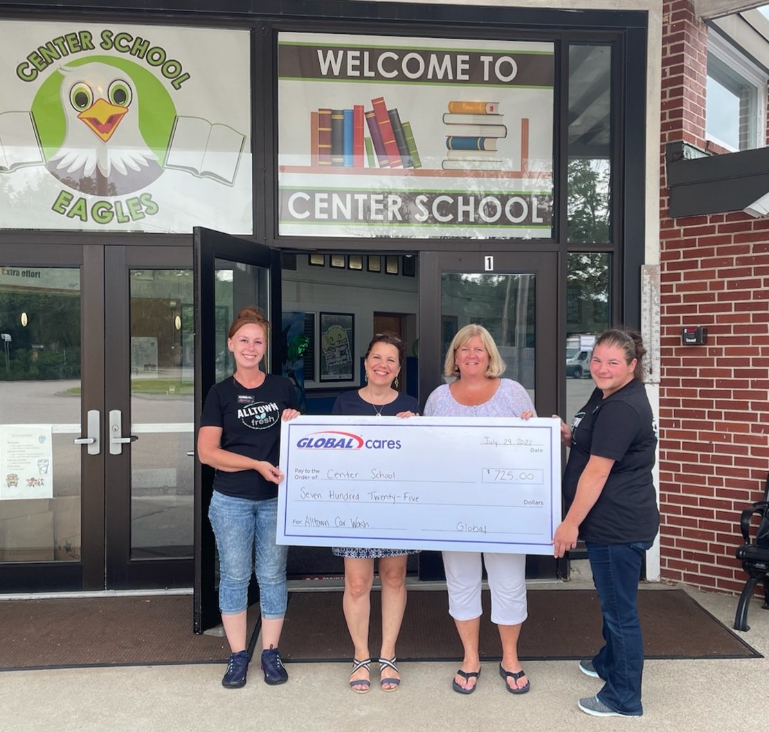 Thank you @AlltownFresh for the generous car wash fundraiser donation to Center School.  We appreciate your support of the Easton community.