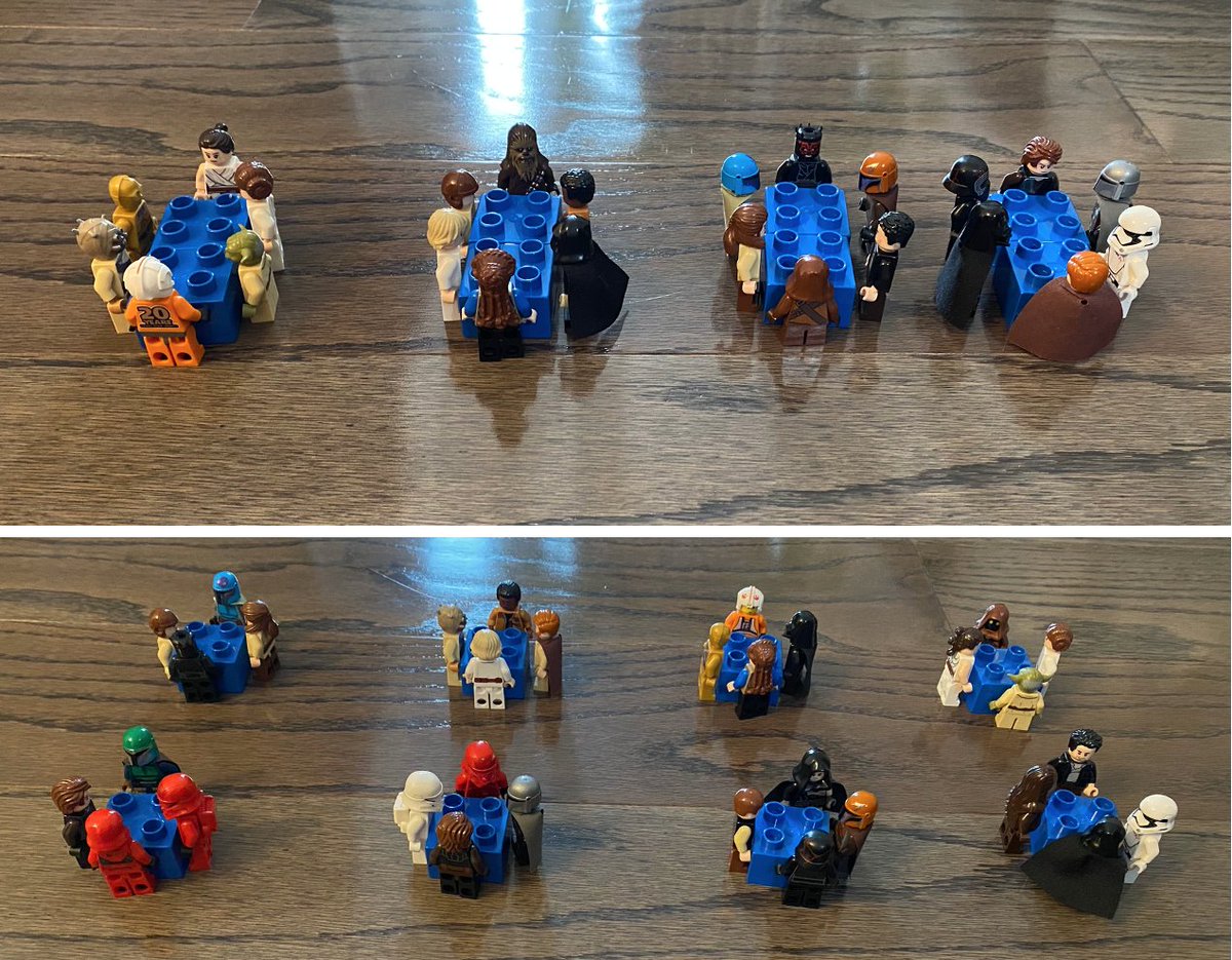 Me: If 32 people are coming for dinner, how do we set up 8 tables?
Mariana: Can we use the Star Wars legos?

Got to #MathPlay with my 6 year-old daughter today via <a href="/mburnsmath/">Marilyn Burns</a> "Spaghetti and Meatballs for All!"

#MtBoS #ITeachMath #MathisFun #tmwyk #MathChat #elemmathchat #Maths