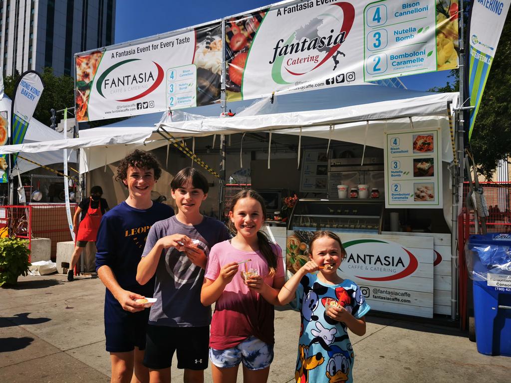 Sooooo good!  Nutella bomb.  Bomboloni Caramelle.  Bison Cannelloni.  @fantasiacaffe