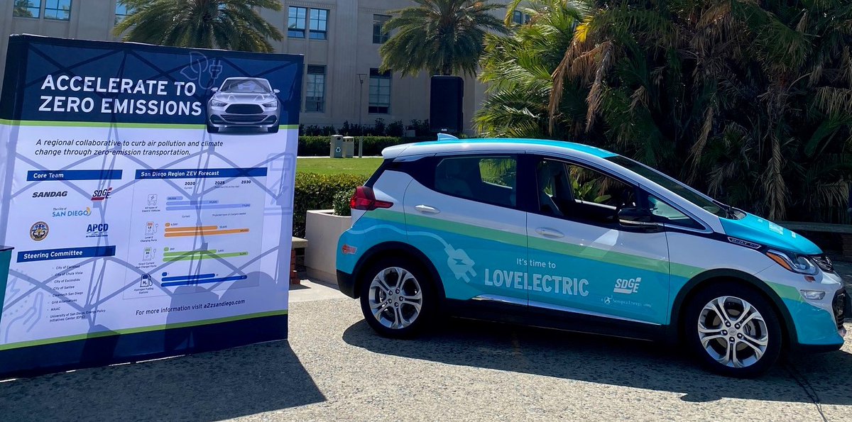MayorToddGloria's tweet photo. Regional collaboration is essential to meeting our climate action goals. The City is proud to join @SANDAG, @SanDiegoCounty, @sdapcd and @SDGE for Accelerate to Zero -- a partnership to curb air pollution and climate change through zero-emission transportation. #ForAllofUs https://t.co/ObLL4BmyPQ