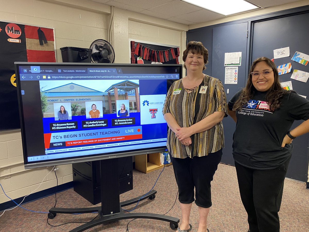 Crippen Elementary welcomes these Texas Tech teaching candidates to Crippen Elementary. They will be teaching this semester with 1st-grade teacher Candice Emminger and 3rd-grade teacher Shannon Kopecky.
Bryanna Roman with Mrs. Kopecky
Amberly Lyssy with Mrs. Emminger