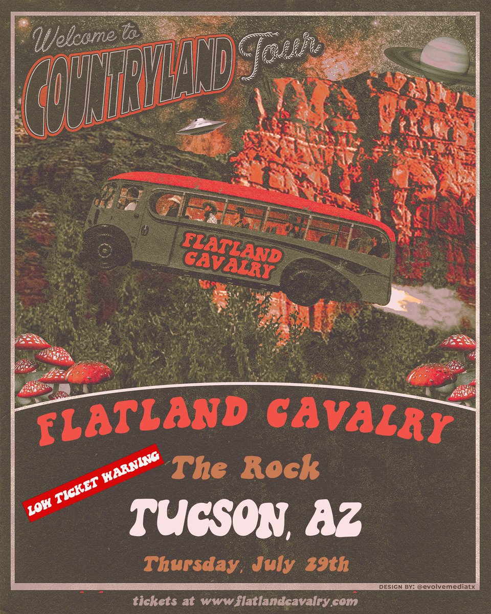 FlatlandCavalry's tweet photo. 🌵 TUCSON, AZ 🌵
We’ll see ya tonight at The Rock. Tickets are moving fast, don’t wait to get ‘em.⚡️ 
Doors at 7:00 &amp; Music at 8:00 🍻

Buy Tickets Here: https://t.co/gM86yARrqj https://t.co/jV80GL1rAk