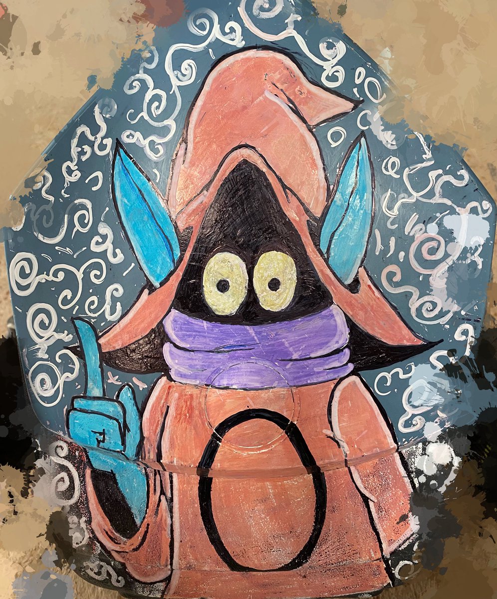 cruelmelodyband's tweet photo. I can finally say I’m happy with my lunch cooler. Sorry Spider-Man, Orko is up. #drawing #art #artist #artistic #orko #orkodrawing #heman #motu #mastersoftheuniverse #skeletor #spiderman #mattel #igloo #customcooler https://t.co/CWfztd3KIu