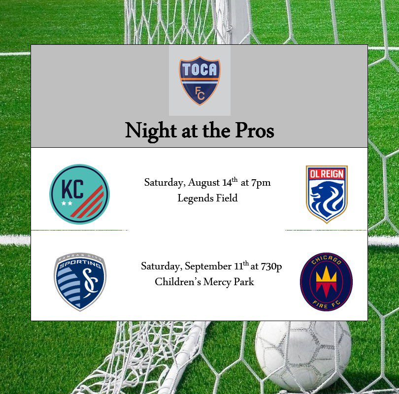 Mark your calendars for these exciting Toca FC group offerings at our KC professional soccer venues. Hope to see everyone there!
•••
#tocafc #faithfamilyfutbol #CreateTheCommunity #soccer #futbol