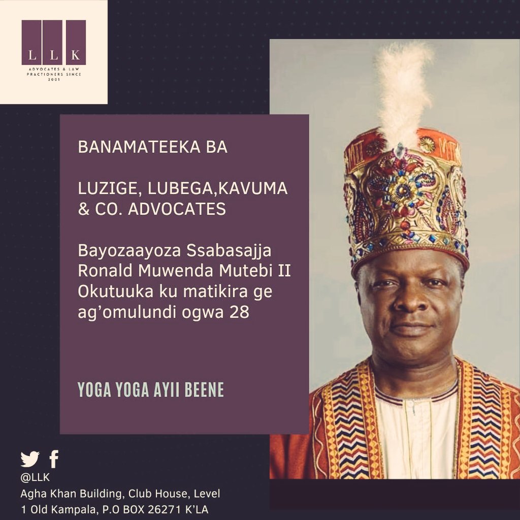 Warmest congratulations to the Kabaka.