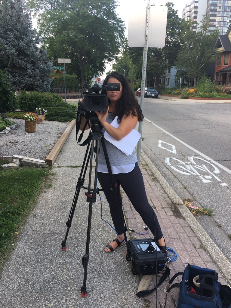 Feeling nostalgic! @KatGeorgieva going live for @CBCWindsor and she is smooth! I was not a VJ and am jealous of her tech skills! #Windsor