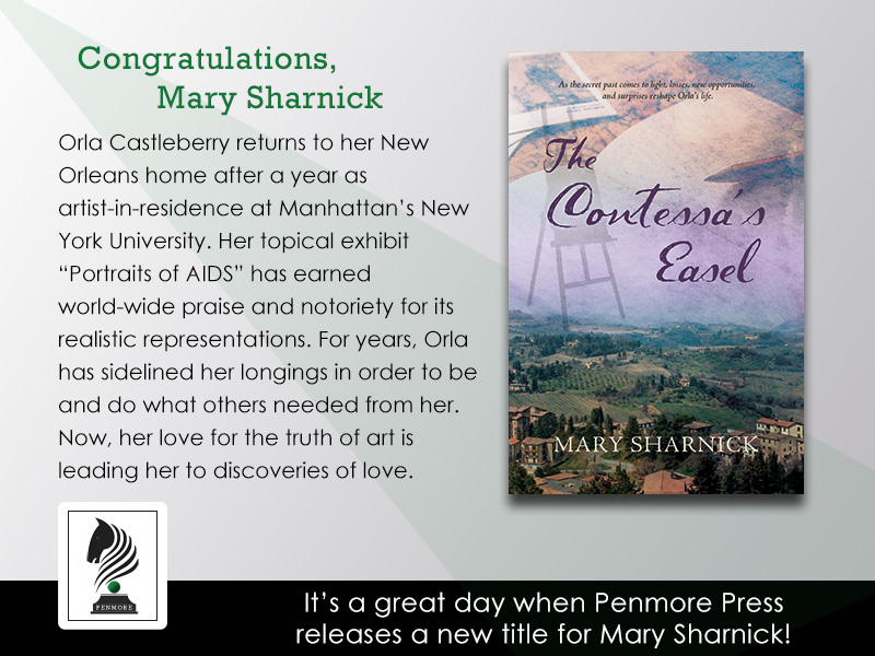 Through the eyes of fiery protagonist Orla Casteberry Mary Donnarumma Sharnick's  _The Contessa's Easel_ will provide your mind's eye with stunning views in Tuscany and a sizzling romance, but also an unflinching look at real events &amp; issues.