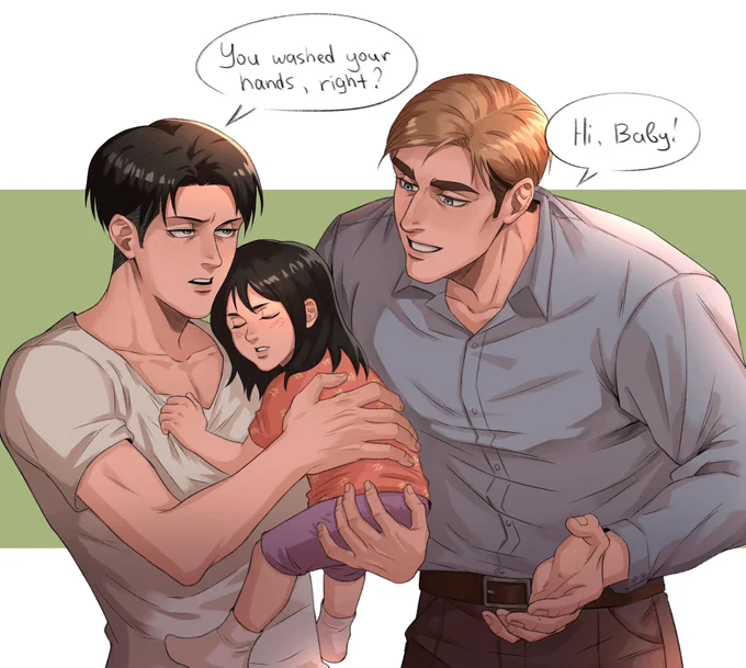 *Dad Erwin came home after work* 

#eruri #エルリ 