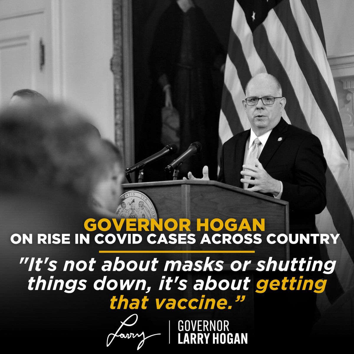 LarryHogan's tweet photo. After seven months and seven million vaccines — vaccines have proven to be 99.93% effective here in Maryland. With the rise of the Delta variant throughout the country, the best way to keep yourself, your family, and your community safe is by getting a vaccine. https://t.co/9DrfnXallH