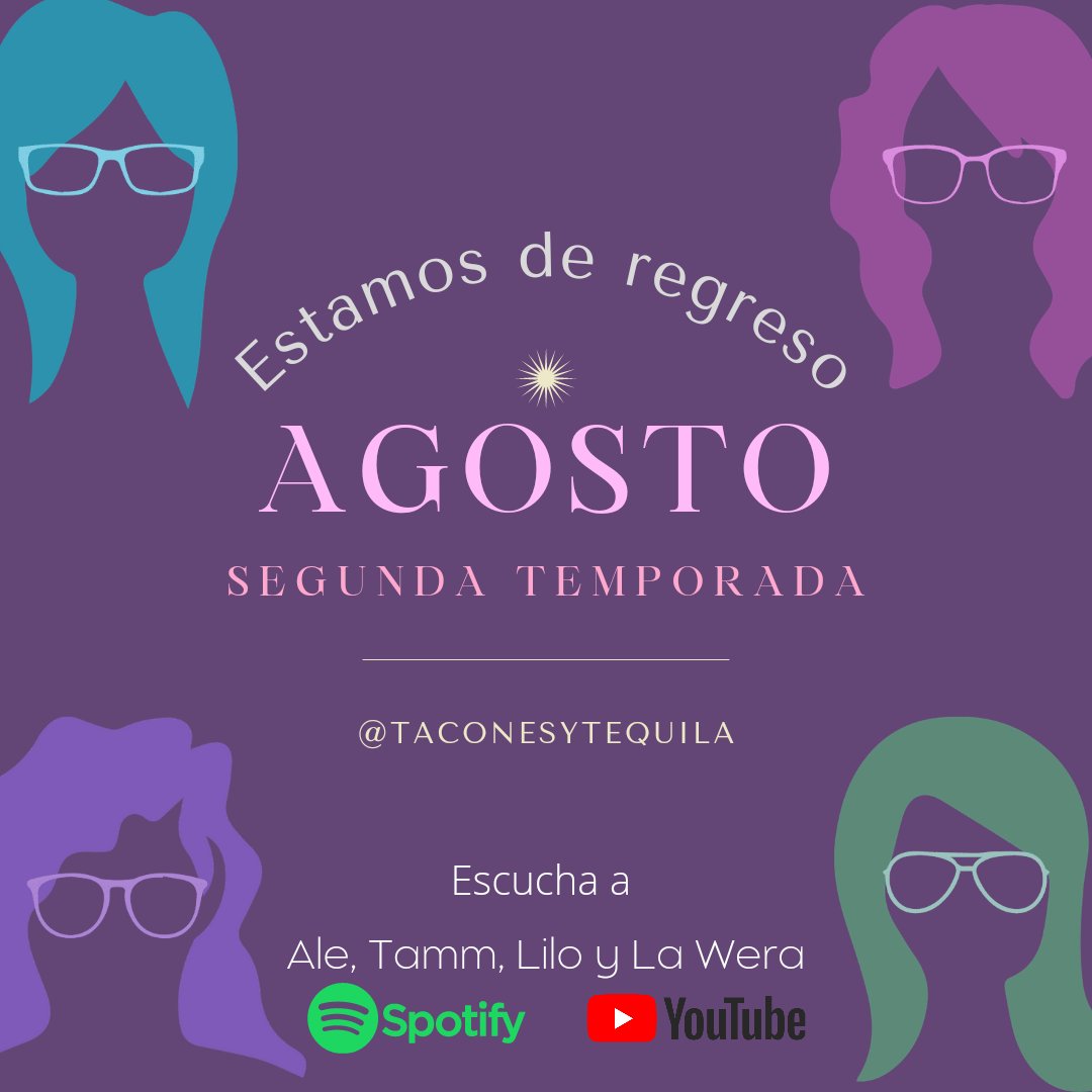 taconesytequila's tweet photo. ¡Muy pronto! #podcast #Spotify #YouTube #nuevaTemporada #entreamigas #sorpresas #podcastlife #GooglePodcasts #felices #tacones #tequila https://t.co/2JAoU2zQjW