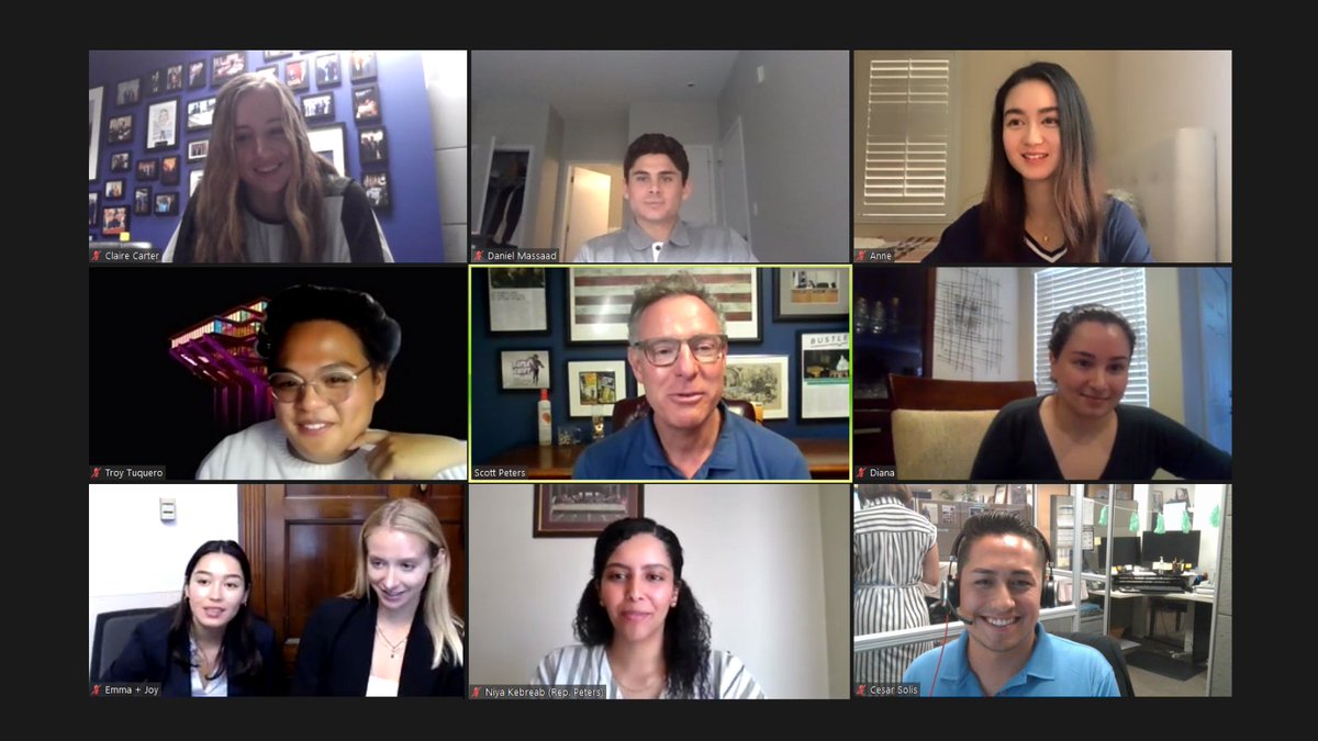 RepScottPeters's tweet photo. In addition to having a stellar, hardworking staff, my office also has the pleasure of hiring interns who start their careers and learn about the democratic process in Washington, D.C. and San Diego. Thank you to all past & present interns for your work and #HappyInternDay! #CA52 https://t.co/LF0ieDafnC