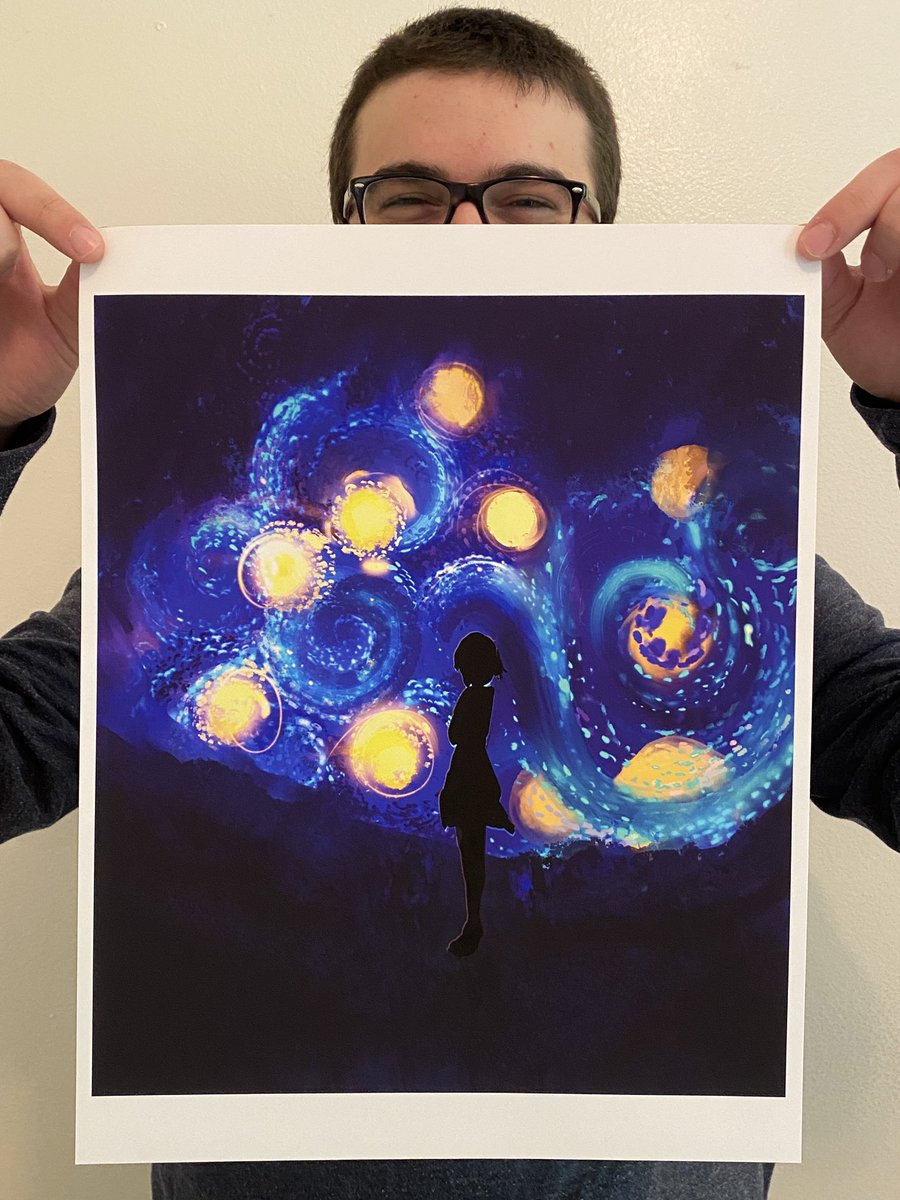 Marco_Nabi's tweet photo. “Starry night” ⭐️🌌

Prints are now available on my Etsy store 💫 
Each print is 11”x14” inches and signed. 
Both color variations are available, just use the drop down menu on the listing to choose which one you’d like! 
#nabiart #marconabi #digitalart #starrynight https://t.co/fLONcA7Dmn