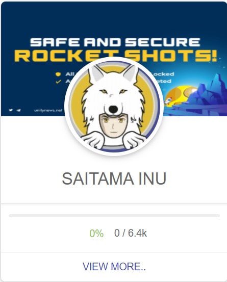 JonW31_'s tweet image. New listing #SafeRockets to compete for Top Rocket Shot 🚀
🚀@InuSaitama is a medium for traders, crypto enthusiasts, and ordinary people in general to be able to transact as currency, payment and monetary system as whole.
✅Liq 🔒 
✅Audit 

@ShibainuCoin @BscPitbull @safemoon