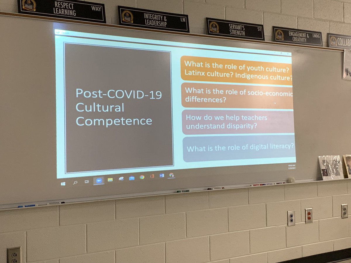 ljswiggins's tweet photo. For an hour and a half today , I was in academia heaven! Listening to Gloria Ladson- Billings @gjladson teach about cultural competence was a gift as I read her books 22 years ago as a 1st year teacher! Thank you @WCE_HCS for letting @MMS_HCS listen in! #clusterwork https://t.co/g6OCz3j7mr