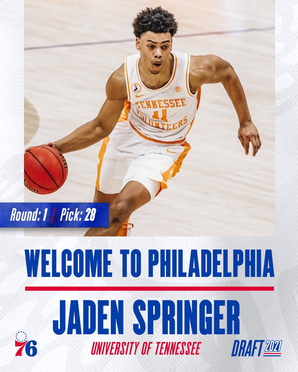 give him a warm welcome, Philly! 

@jadenspringer11 | #NBADraft