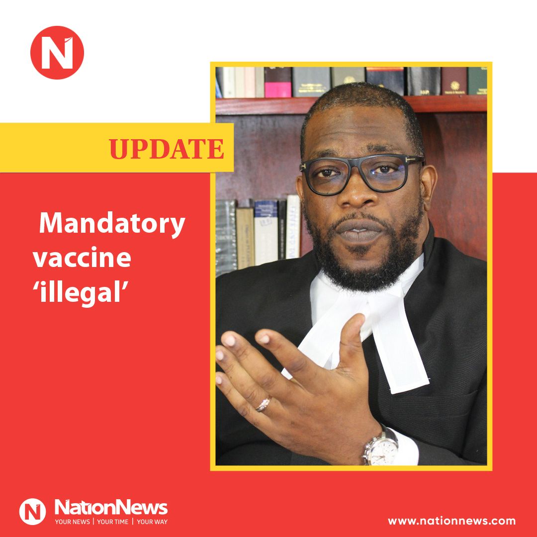 NationBarbados's tweet photo. Employers who attempt to force their workers into a choice between taking the COVID-19 vaccine or regular testing at their own expense, could find themselves running afoul of the Employment Rights Act.
Subscribe now to our eNATION (https://t.co/dHsRBmlDZ3) for full story. https://t.co/YqhSO9DuwJ