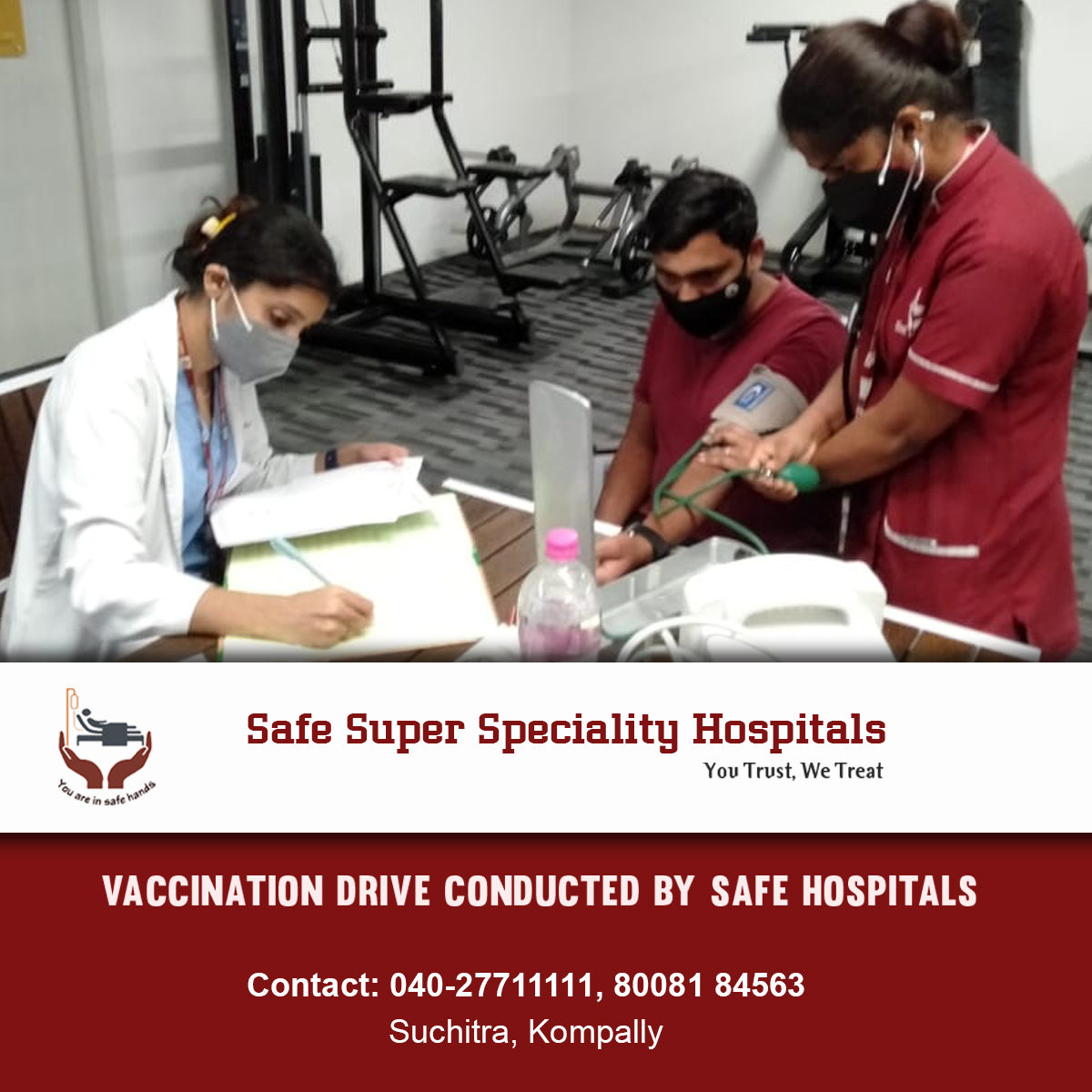 safe_hospitals's tweet image. Join the Vaccination drive conducted @ 𝗦𝗮𝗳𝗲 𝗛𝗼𝘀𝗽𝗶𝘁𝗮𝗹𝘀 and strive towards a 𝗦𝗮𝗳𝗲 𝗧𝗼𝗺𝗼𝗿𝗿𝗼𝘄.
#vaccinationdrive #safetomorrow #covidvaccination #coronavaccine #safesuperspecialityhospitals