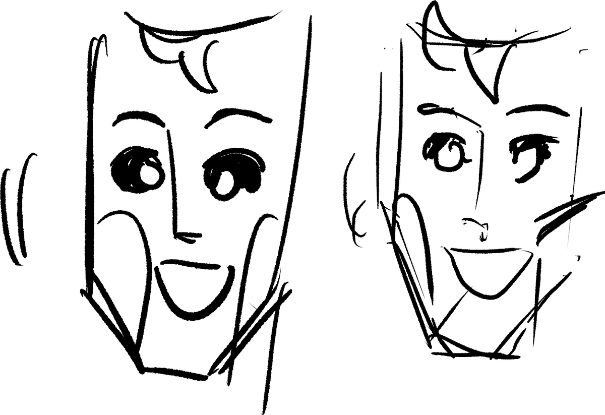Like left is a doodle I made a few days back and right is my trying recreate it with my pen messing up :( 