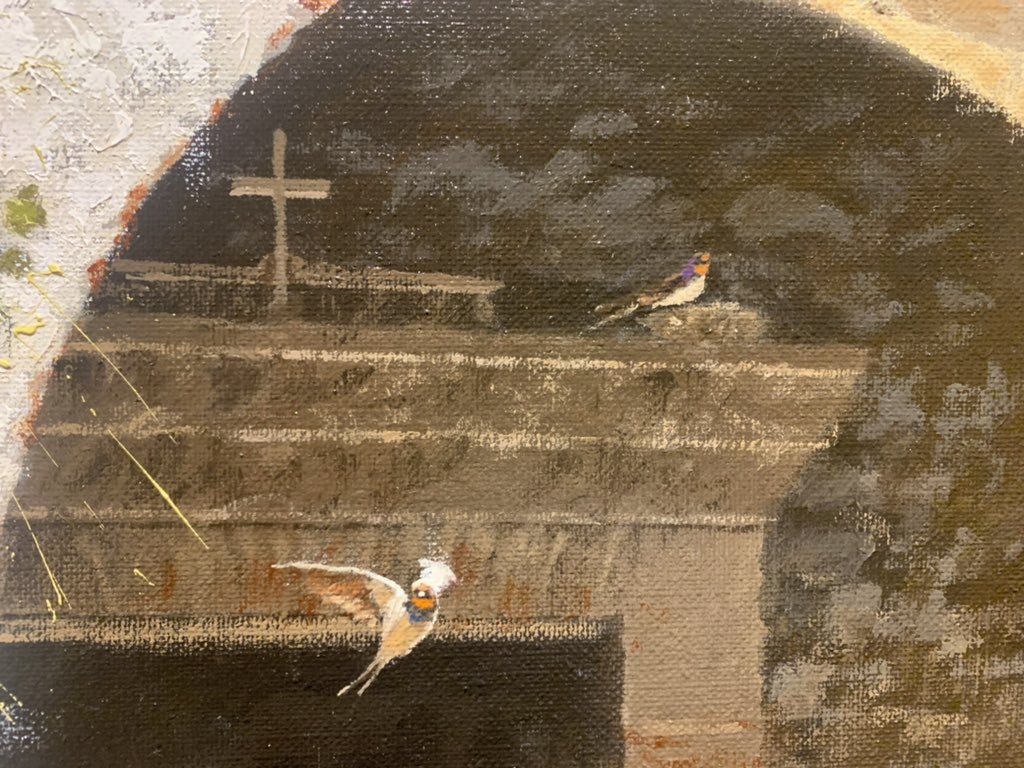 I love how I can see views from all over the West without ever leaving the Museum. This is George Hallmark’s “Swallows of Capistrano.” Speaking of leaving though, I’m ready to settle into my nest! Lol! bit.ly/PdWHallmark  #HashtagTheCowboy Thanks, Tim
