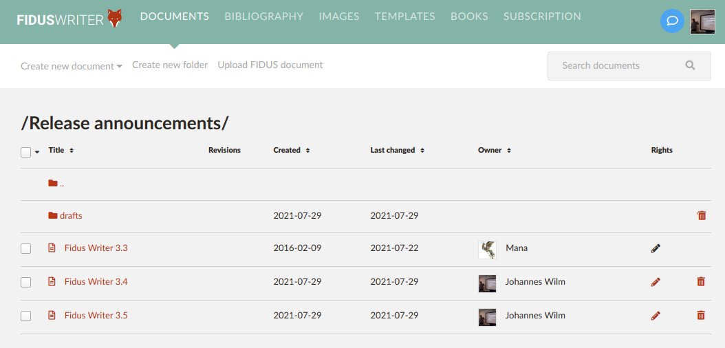 Fidus Writer 3.10 brings with it downloadable templates and folders for document organization. Read about it here: fiduswriter.org/2021/07/29/fid…