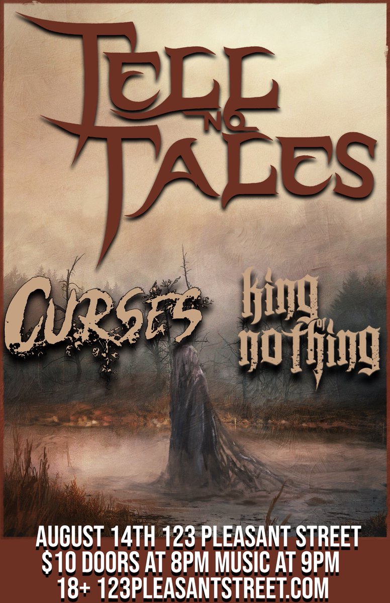 First show in far too long, friends! We can’t wait to tear up <a href="/123pleasant/">123 Pleasant Street</a> with our boys in @officialCURSES and @kingofnothingwv