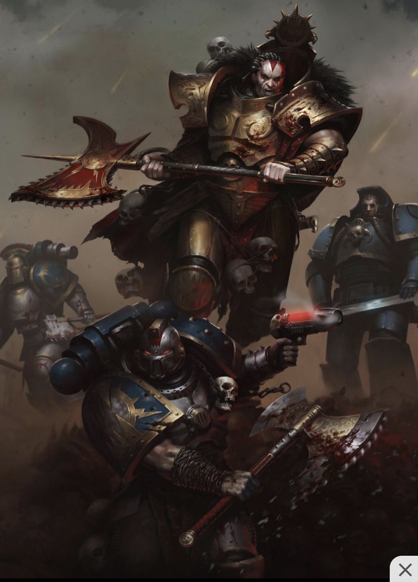 AngrontheAngy's tweet image. *Angron and his sons have arrived on the planet the reader is on, to re-enforce the reader’s frontline. They can hear his men screaming for the emperor while they charge into the enemy*