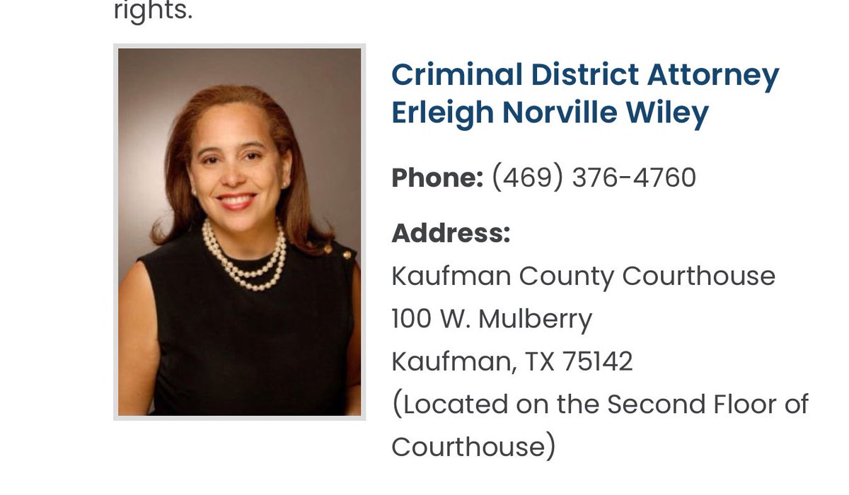 P23Ace's tweet photo. @AttorneyCrump Call and demand termination, and charges be brought to deputy Martin of #KaughmanCountySheriff dept.

Sheriff office 972 932 4337
Mayor : Jeff Jordan - mayorjordan@kaufmantx.org
District Attorney- Erleigh Wiley 469 376 4760 https://t.co/yxlESyOVfv