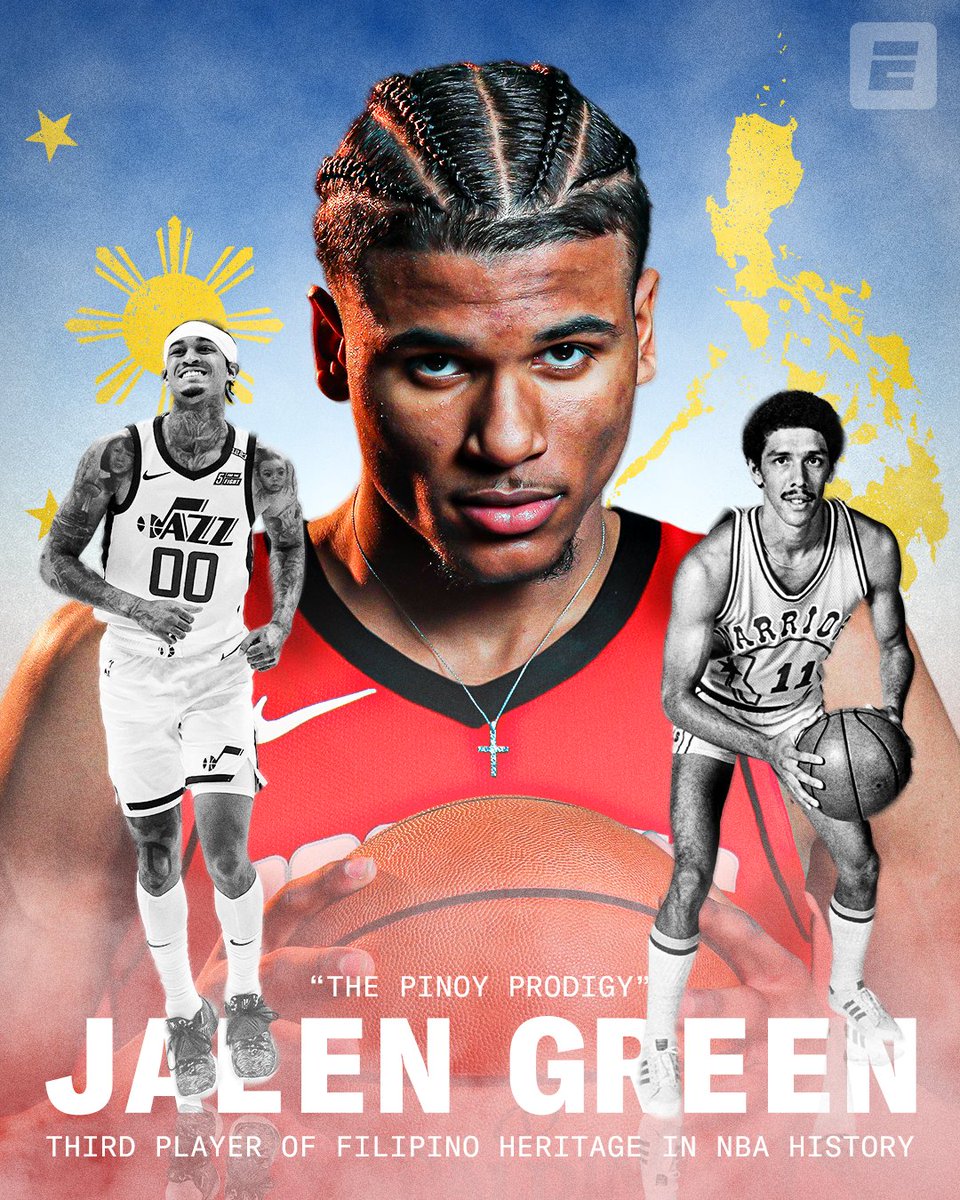 THE PRIDE OF THE PHILIPPINES! 🇵🇭 

<a href="/JalenGreen/">Jalen Green🤍</a> joins Raymond Townsend and <a href="/JordanClarksons/">Jordan Clarkson</a> as the only players of Filipino heritage to ever be drafted into the NBA! 👏