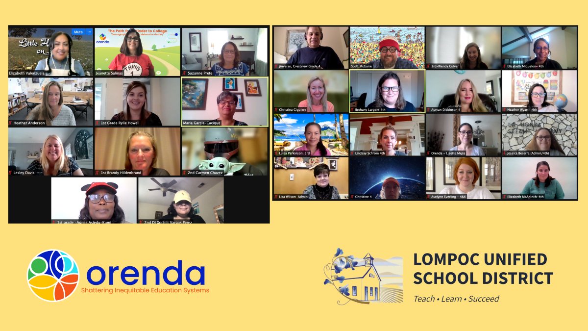 OrendaEd's tweet photo. 😀Check out all the fun we are having during Summer Institute with Lompoc teachers! Hats off to the dedication and commitment to your students. #ShatteringInequities https://t.co/yt4YeIFCKM