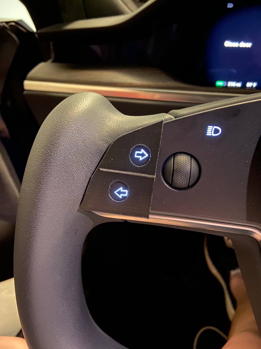 Love going Plaid and the yoke. The problem is touch the sensitive buttons. I'm always hitting them by accident ("all input is error" according to <a href="/elonmusk/">Elon Musk</a>) and I have to look down to find the directional buttons. Not safe. I designed a 3D printable plate to fix these issues.