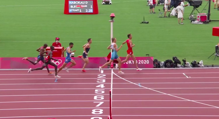 ChrisChavez's tweet photo. Soufiane El Bakkali wins the final heat of the men’s steeplechase in 8:19.00. It was a slow heat so Finland’s Topi Raitanen and France’s Alexis Phelut get the auto Qs in 2-3. 

U.S. Olympic Trials champion Hillary Bor 6th in 8:19.80. Won’t advance to the final. #TokyoOlympics https://t.co/T16SCFHGWs