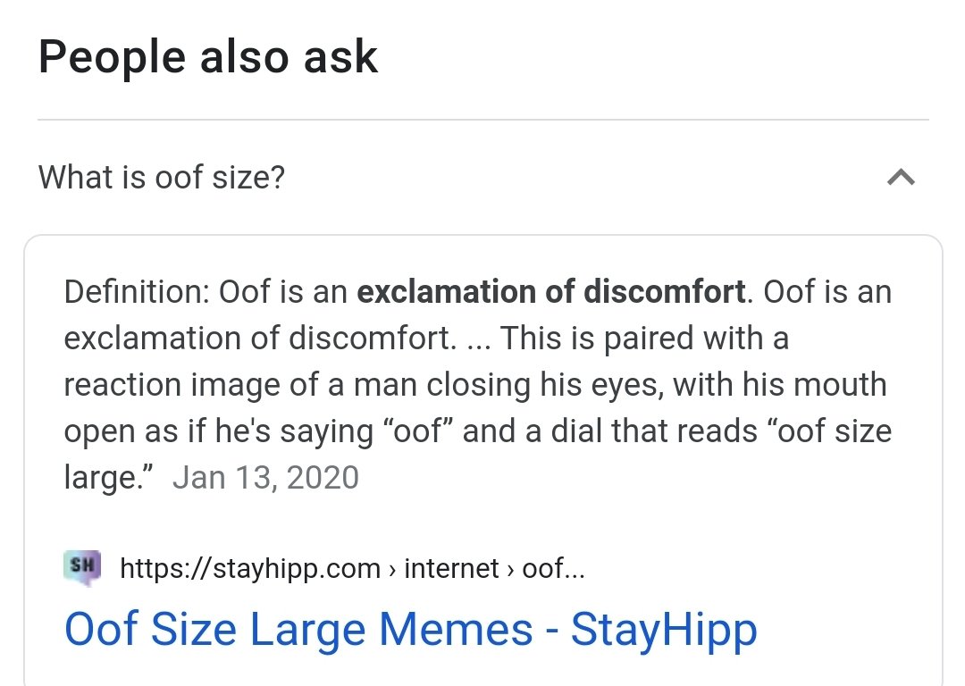 what does oof mean?