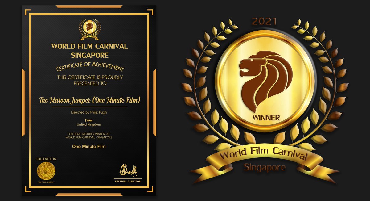Philip Pugh (Filmmaker) #SupportIndieFilm (@philm_maker) on Twitter photo HUGE Thank You to World Film Carnival Singapore (<a href="/wfcsingapore/">WFC - Singapore</a>) for honouring our little lockdown #ShortFilm with 3 amazing awards 🙏🏻🙏🏻🙏🏻
🏆Best One Minute Film
🏆Comedy Short (Outstanding Achievement Award)
🏆Mobile Film (Outstanding Achievement Award)
#SupportIndieFilm HUGE Thank You to World Film Carnival Singapore (<a href="/wfcsingapore/">WFC - Singapore</a>) for honouring our little lockdown #ShortFilm with 3 amazing awards 🙏🏻🙏🏻🙏🏻
🏆Best One Minute Film
🏆Comedy Short (Outstanding Achievement Award)
🏆Mobile Film (Outstanding Achievement Award)
#SupportIndieFilm