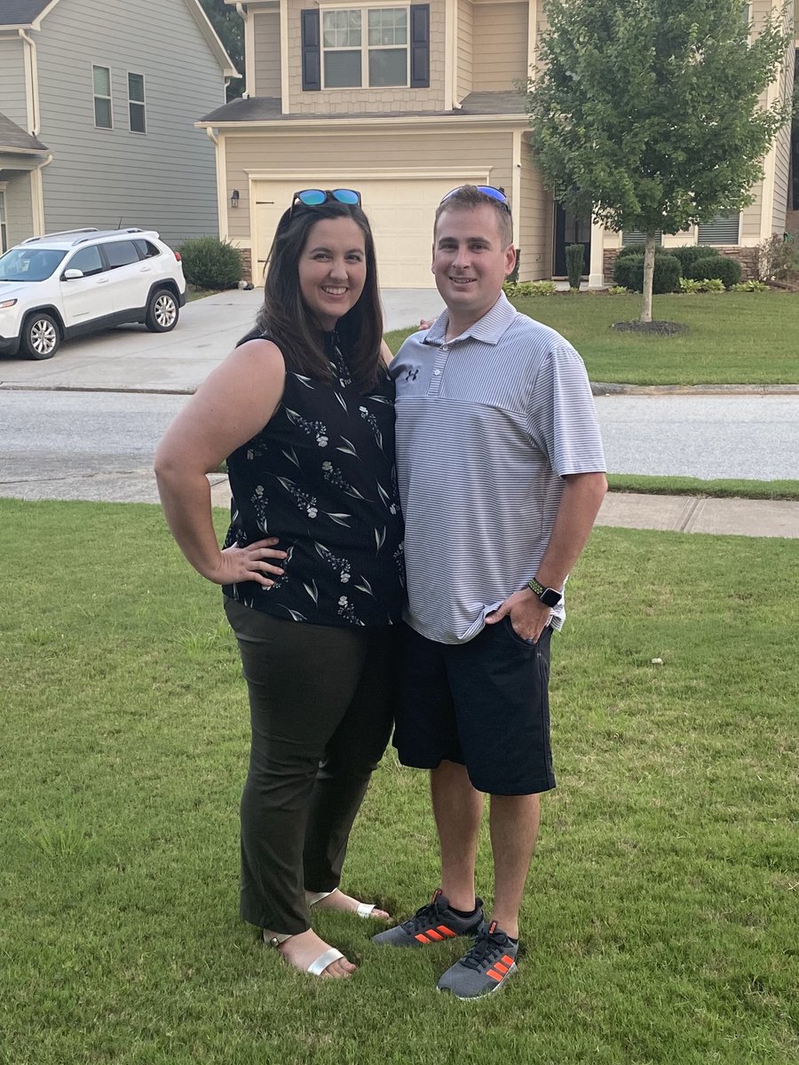dyerdesigner's tweet image. Shout out to @KDyer_10 for being superdad these last few weeks!!!  Can’t say how thankful I am for you. Today was our first open house together! Here’s to year 7 of teaching!