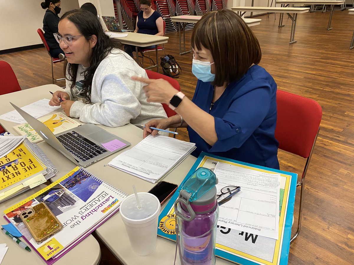 HFReadsLLC's tweet photo. @risdace @mooretolearn These teachers are ready to take the #nextstepforward in guided reading and balanced literacy! They said realizing how the TEKS naturally integrate into the planning was a game changer!! #ACELiteracyAcademy https://t.co/10mrlUs61y
