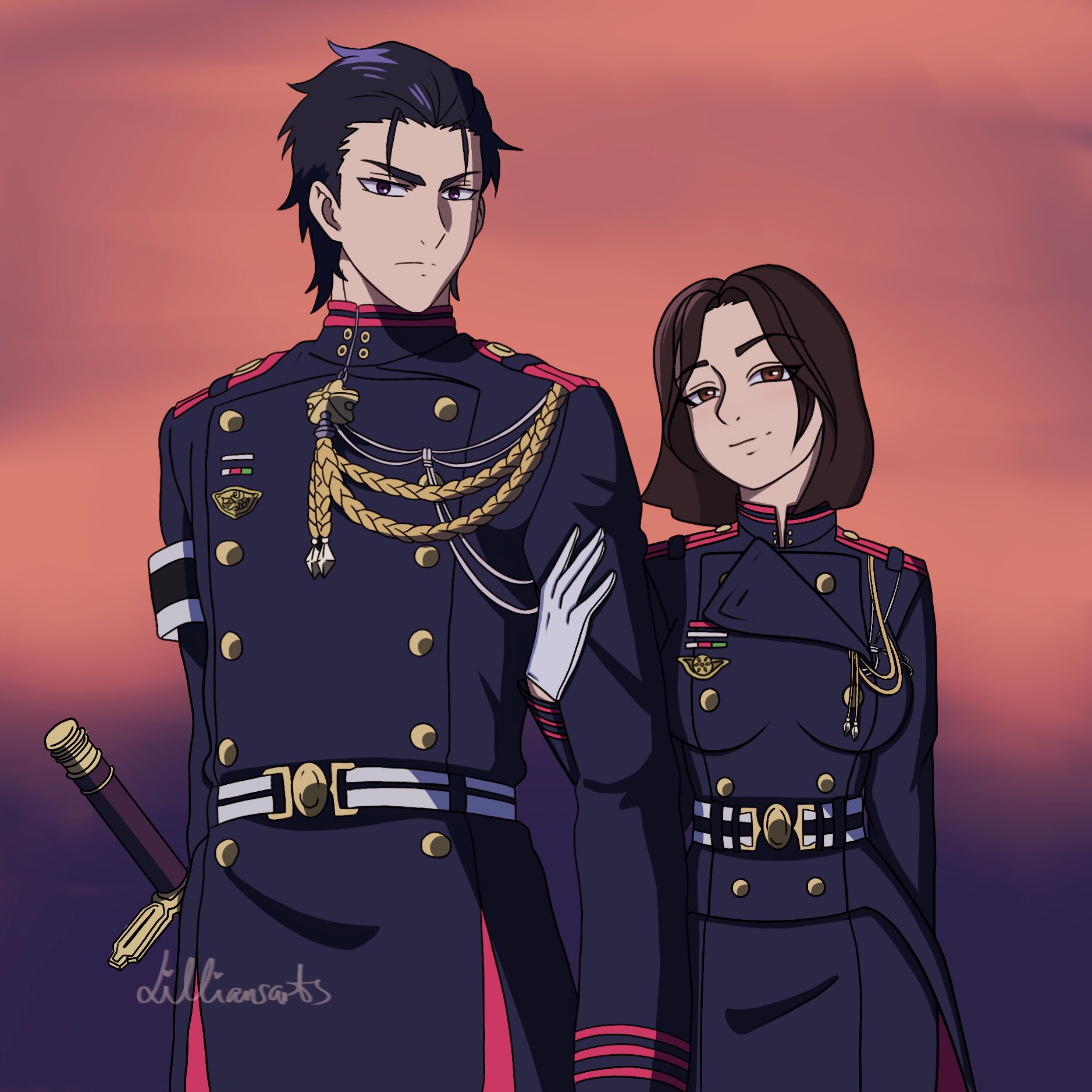 𝐸𝓁𝒾𝓈𝒶𝒷𝑒𝓉𝒽 on X: Fanart I made for my best friend who is really  into Seraph of the end - especially into Guren Ichinose ✨   / X