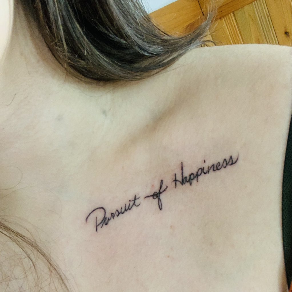 Pursuit of HappinessCustom Script  Ink Empire Tattoos  Facebook
