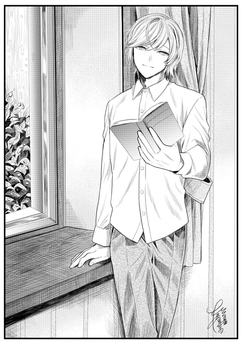 窓辺で本を読む私服ナルサス
(本編にはこんなシーンはありません!😎)
#日常ロック 
