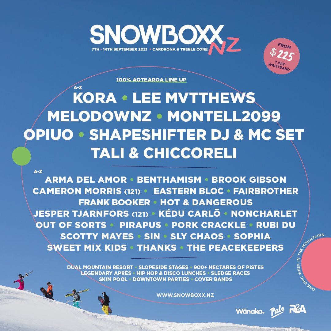 September is just around the corner and we couldn't be more excited! 🎉 
⠀⠀⠀⠀⠀⠀⠀⠀⠀
Join us in the mountains for epic performances from NZ's biggest and best talent