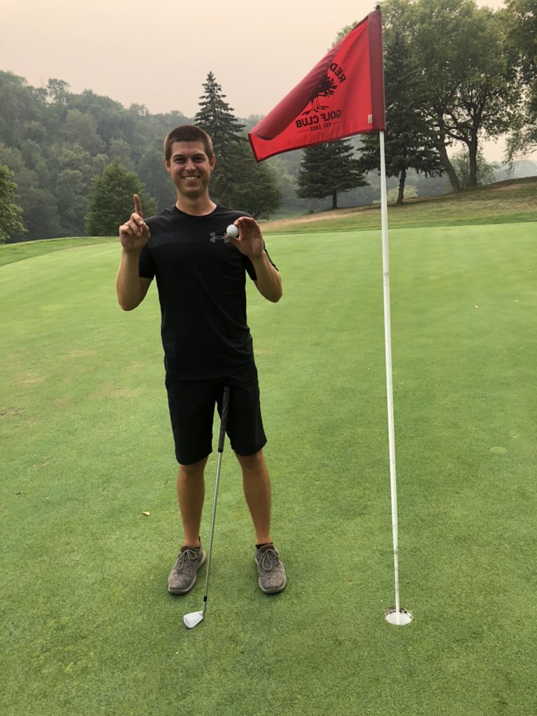 Nickel_333's tweet photo. Well, we did something pretty memorable tonight. Hole in one! @teehunny23 https://t.co/yRQvdxmNrv