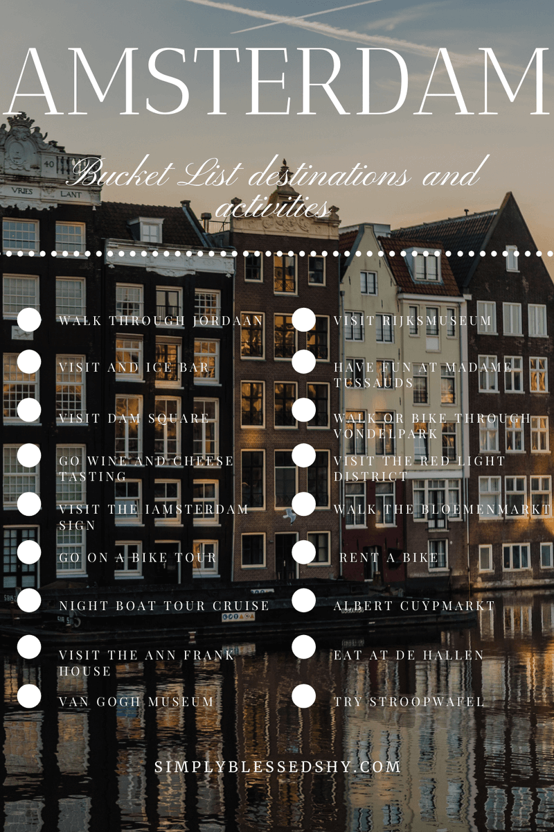 simplyblesssed's tweet photo. This is your ultimate Amsterdam bucket list. Discover all there is to do and see and eat in Amsterdam. How many things can you cross off your Amsterdam Bucket list? #amsterdambucketlist #amsterdamthingstodo
 https://t.co/c3W98vXth5 https://t.co/G3stpIpKp9