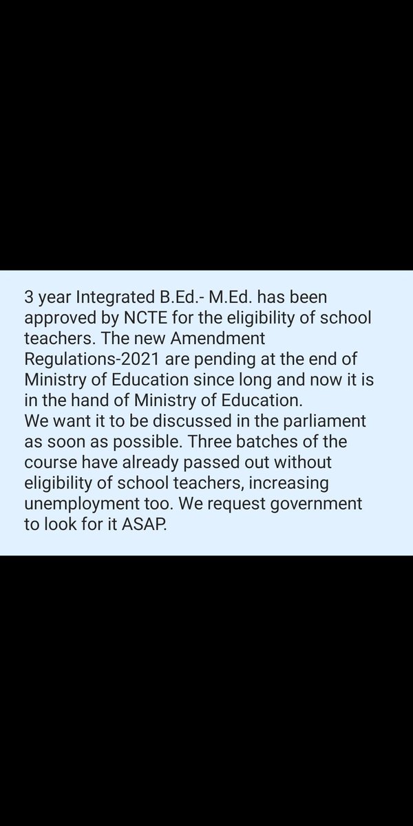 Hckr143's tweet photo. #Justice4IntegratedBEd_MEd
#justice4integratedbed_med
@dpradhanbjp 
@Annapurna4BJP
@Drsubhassarkar
@RanjanRajkuma11 @EduMinOfIndia
@PMOIndia 
@TheLallantop
@AMISHDEVGAN
@DainikBhaskar
@manojkjhadu 
@cbseindia29
@aajtak
@ravishndtv
@ABPNews
@ZeeNew
@indiatvnews 
@ndtv https://t.co/NeenpNKwzA