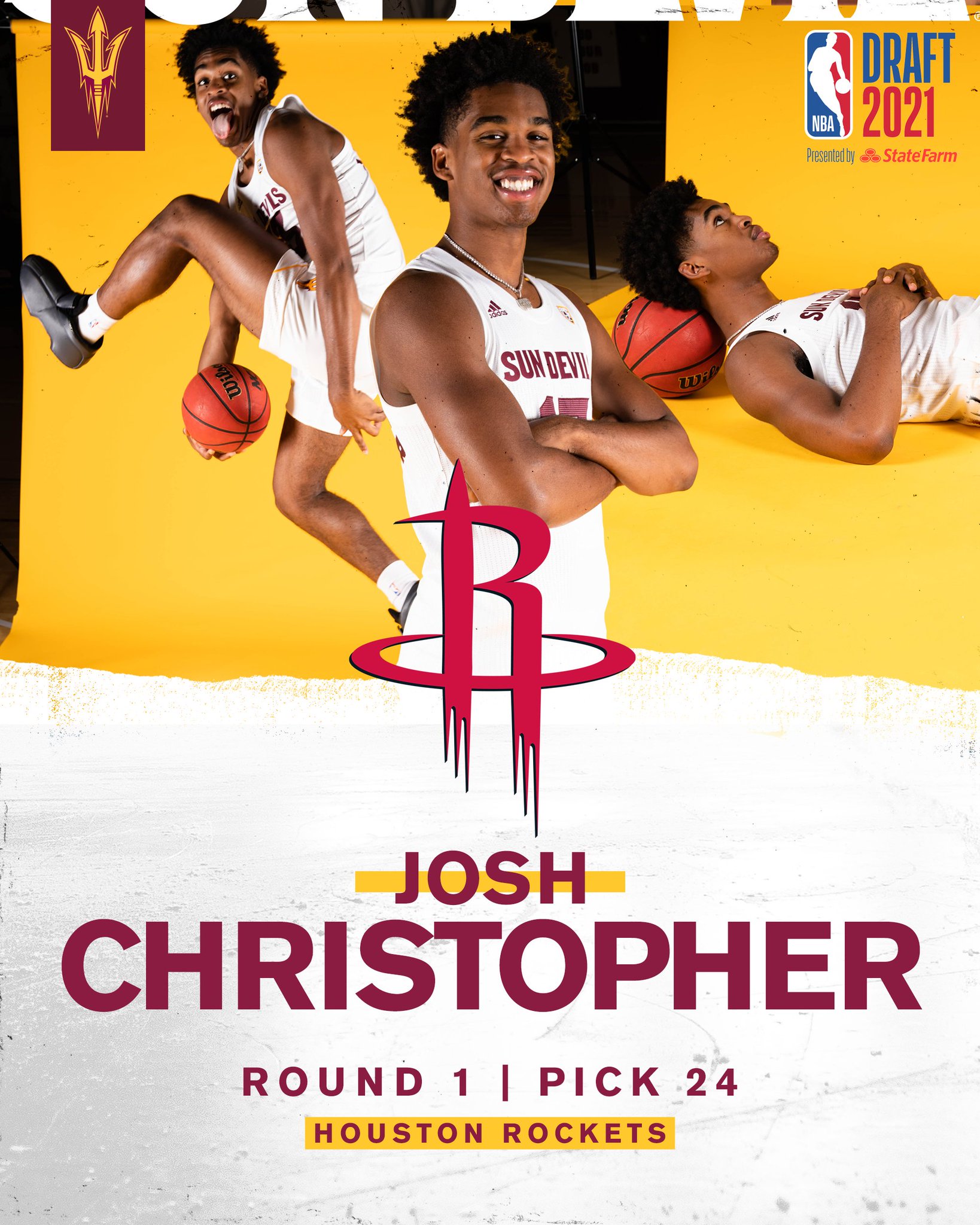 Sun Devil MBB on X: JAYGUP to H-TOWN 🚀🔱 With 24th pick in the