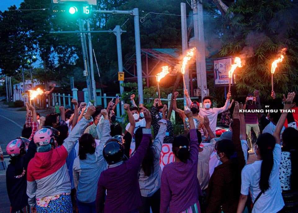 Daniel78037553's tweet photo. Dawn Strike against Military Regime by residents in #Monywa today. 
#OurGovernmentNUG 
#WhatsHappeningInMyanmar 
#July30Coup https://t.co/RZqO5Tr0ls