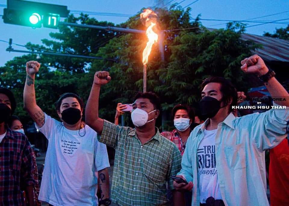Daniel78037553's tweet photo. Dawn Strike against Military Regime by residents in #Monywa today. 
#OurGovernmentNUG 
#WhatsHappeningInMyanmar 
#July30Coup https://t.co/RZqO5Tr0ls