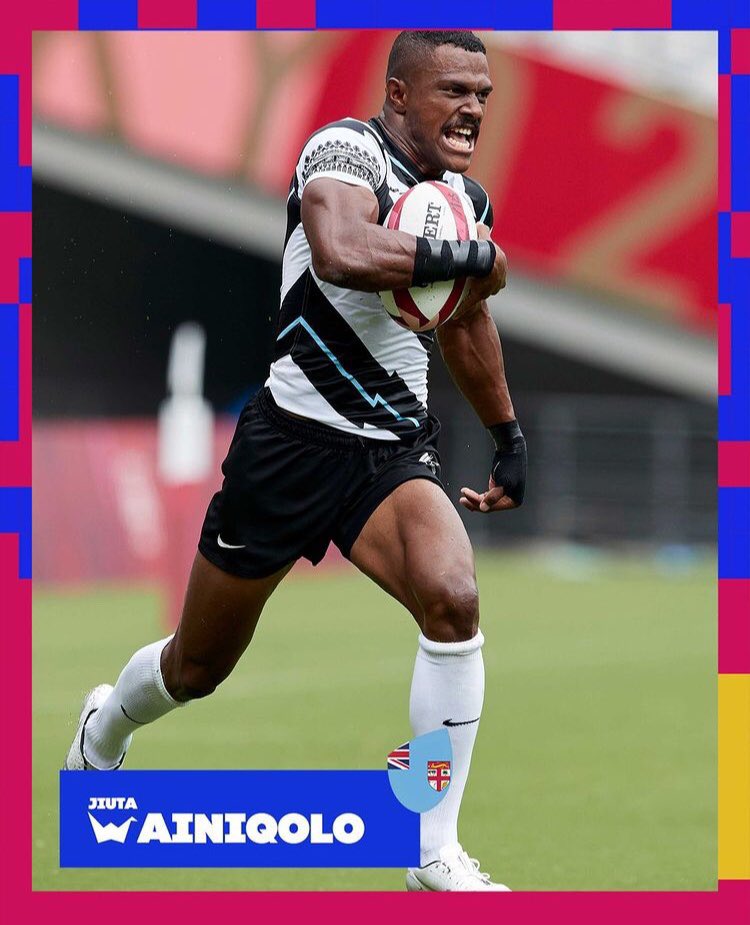 Jiuta Wainiqolo no World Series experience. First played for Fiji at Oceania 7s last month. The fastest Fijian measured using @Statsport hitting GPS at 38km/hr twice in a speed session &amp; >37km/hr v GB <a href="/Tokyo2020/">#Tokyo2020</a> after pushing off Norts. Packs a mighty punch. #Learner #Team_Joker