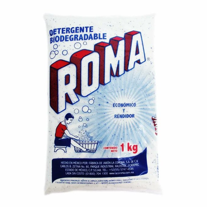 ¡Detergente Roma 1 Kg! $ 43