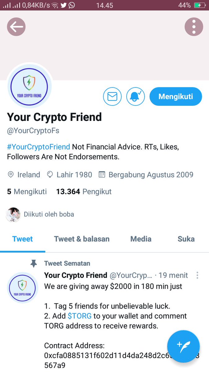thebijis808's tweet photo. @AyyMG @YourCryptoFs done https://t.co/TTq6iYhKl7
